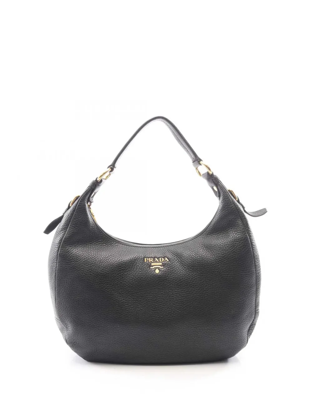 Prada Pre-Owned Borsa passepartout in pelle Vitello Daino con zip 2010-2026 - Nero