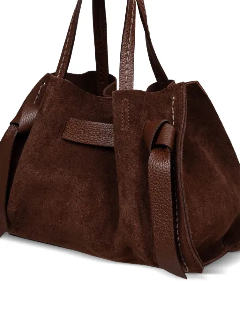 VISONA` small Vittoria suede tote bag