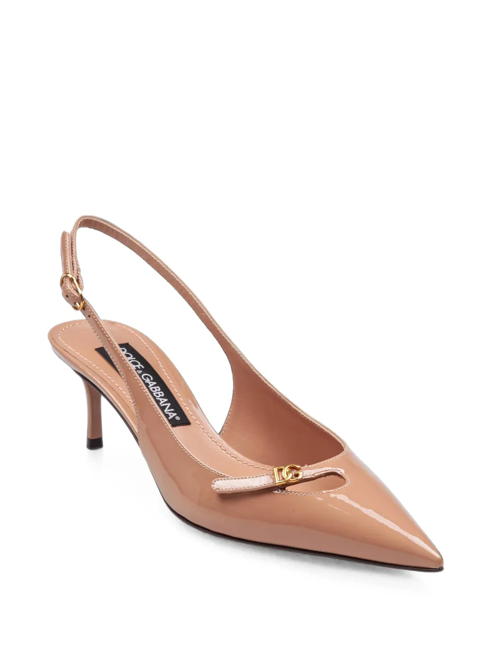 Dolce & Gabbana Lakleren slingbacks pumps Beige