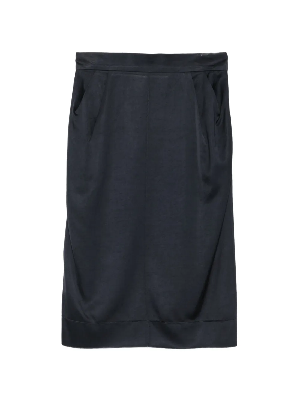 Lanvin Pre-Owned 2006 geraffter Rock mit Reißverschluss - Schwarz