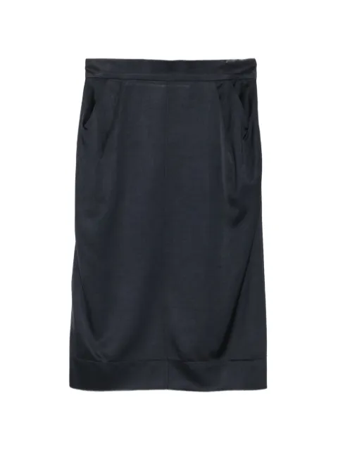 Lanvin Pre-Owned 2006s zip-up ruched skirt