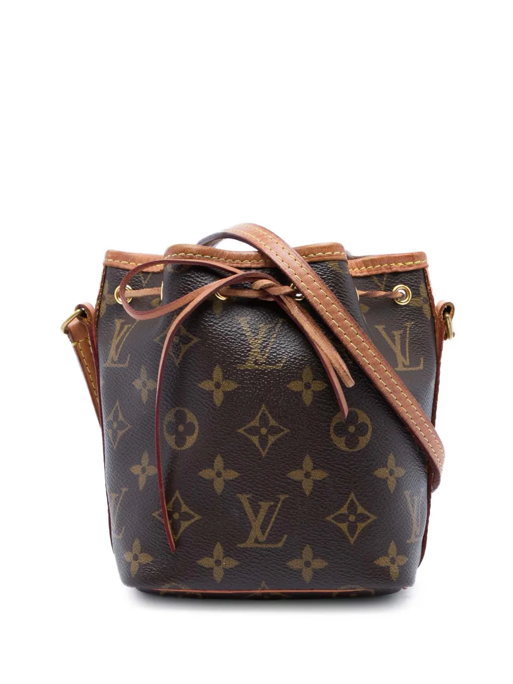 Louis Vuitton Pre-Owned Borsa a secchiello Nano Noe con monogramma 2020 - Marrone