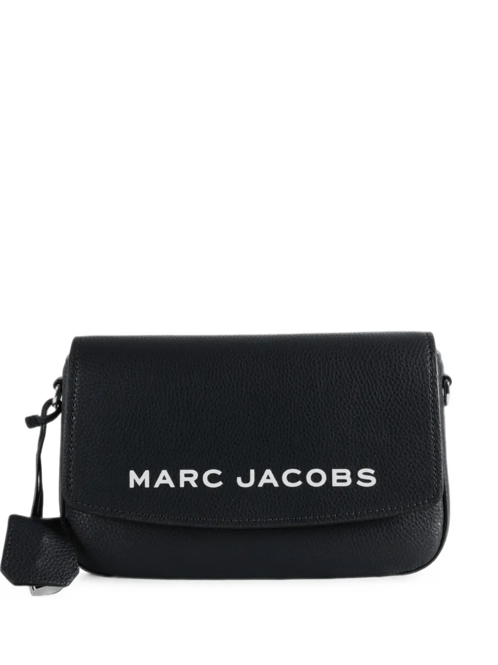 Marc Jacobs Logo-print Pebbled Leather Shoulder Bag In Black