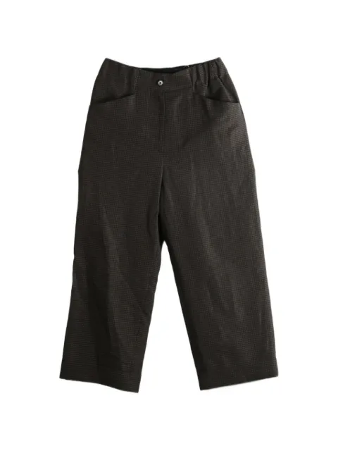 Margaret Howell check-pattern wide-leg trousers