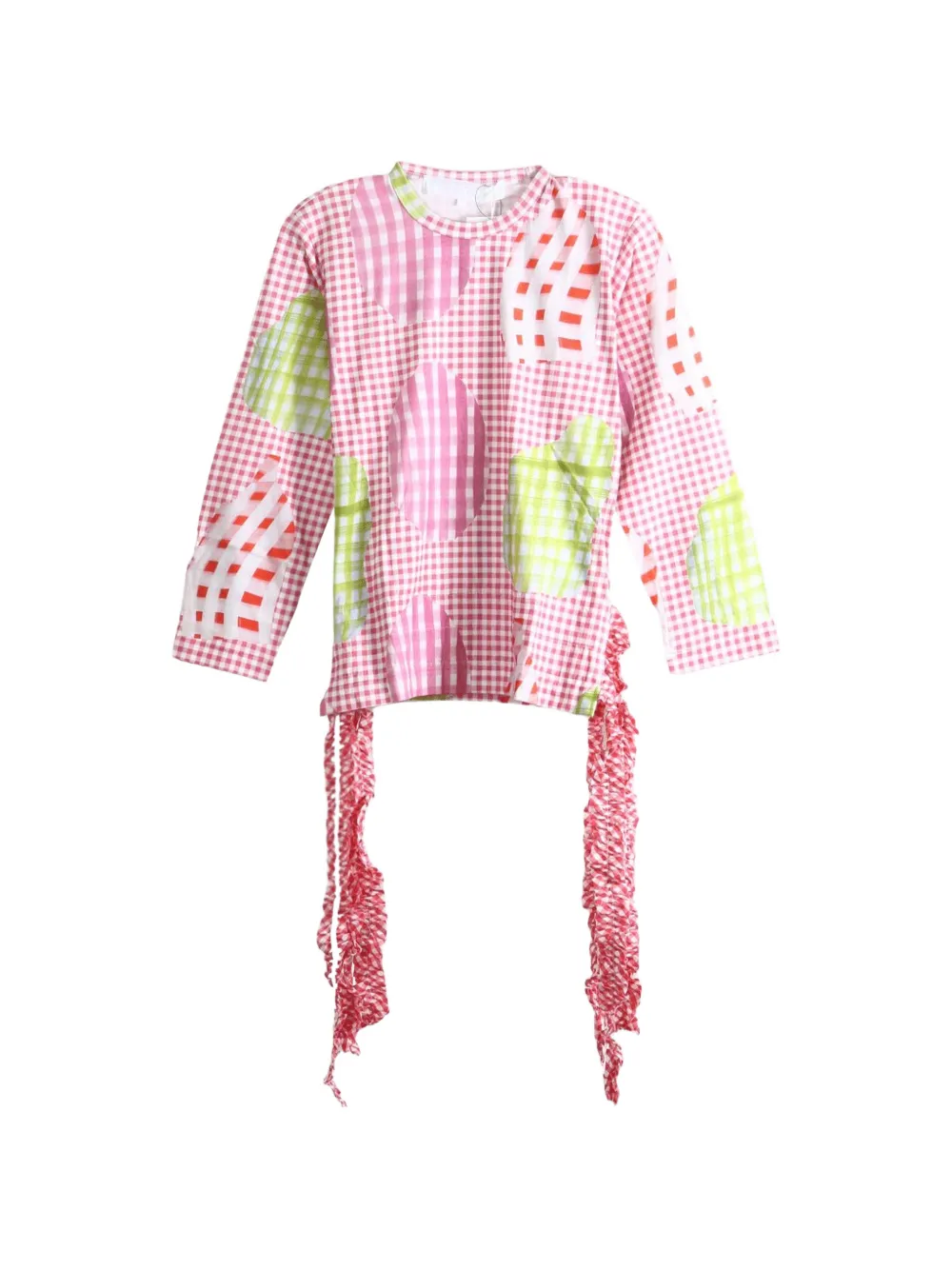 Comme des Garçons TAO gingham ruffled top