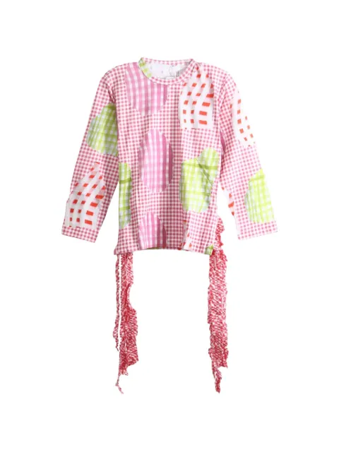 Comme des Garçons TAO gingham ruffled top