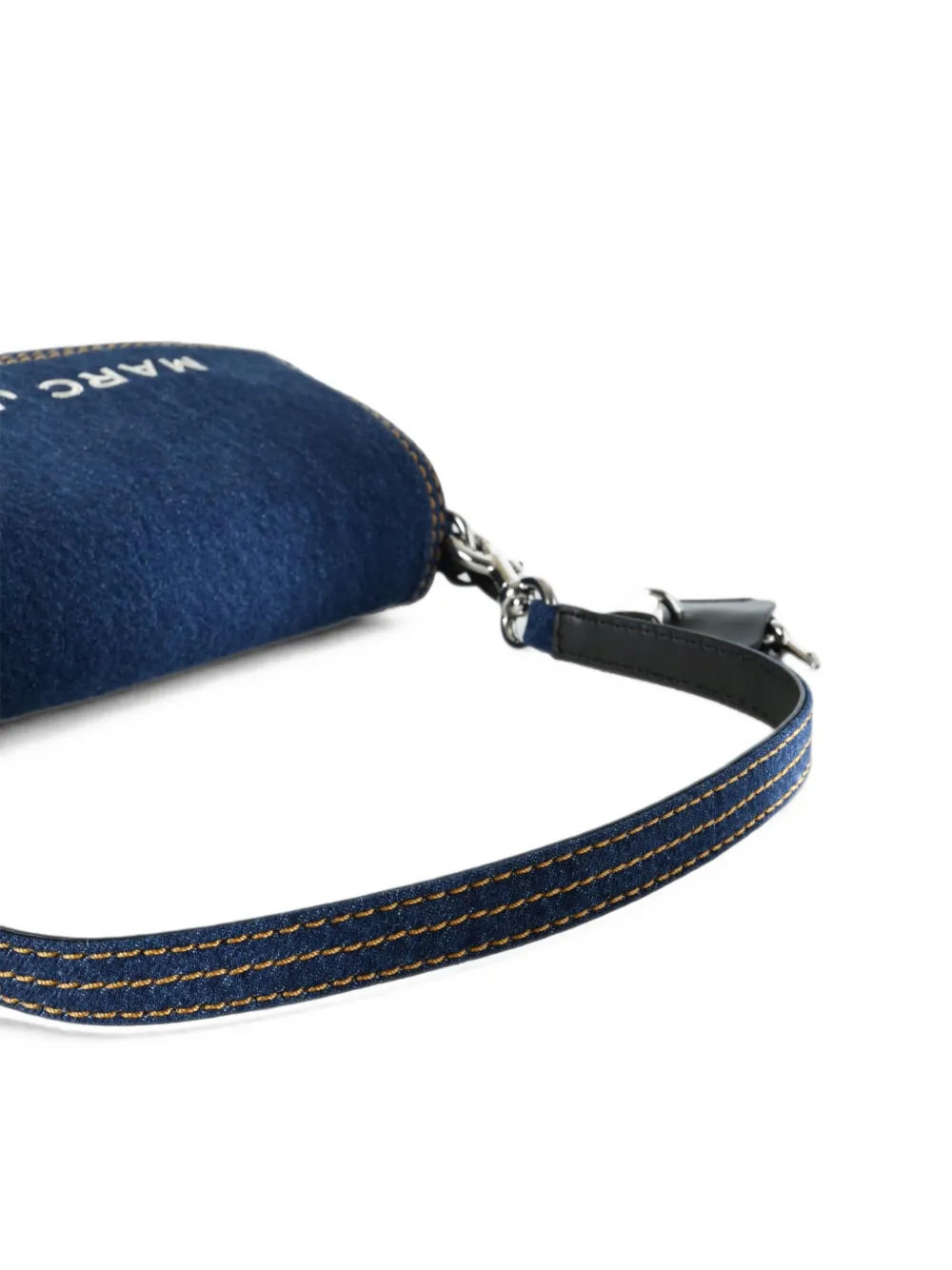 Marc Jacobs Schoudertas met sierstiksels en logo-print Blauw