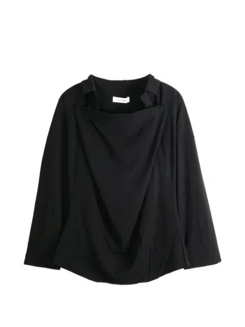 Kiko Kostadinov draped-panel long-sleeve shirt