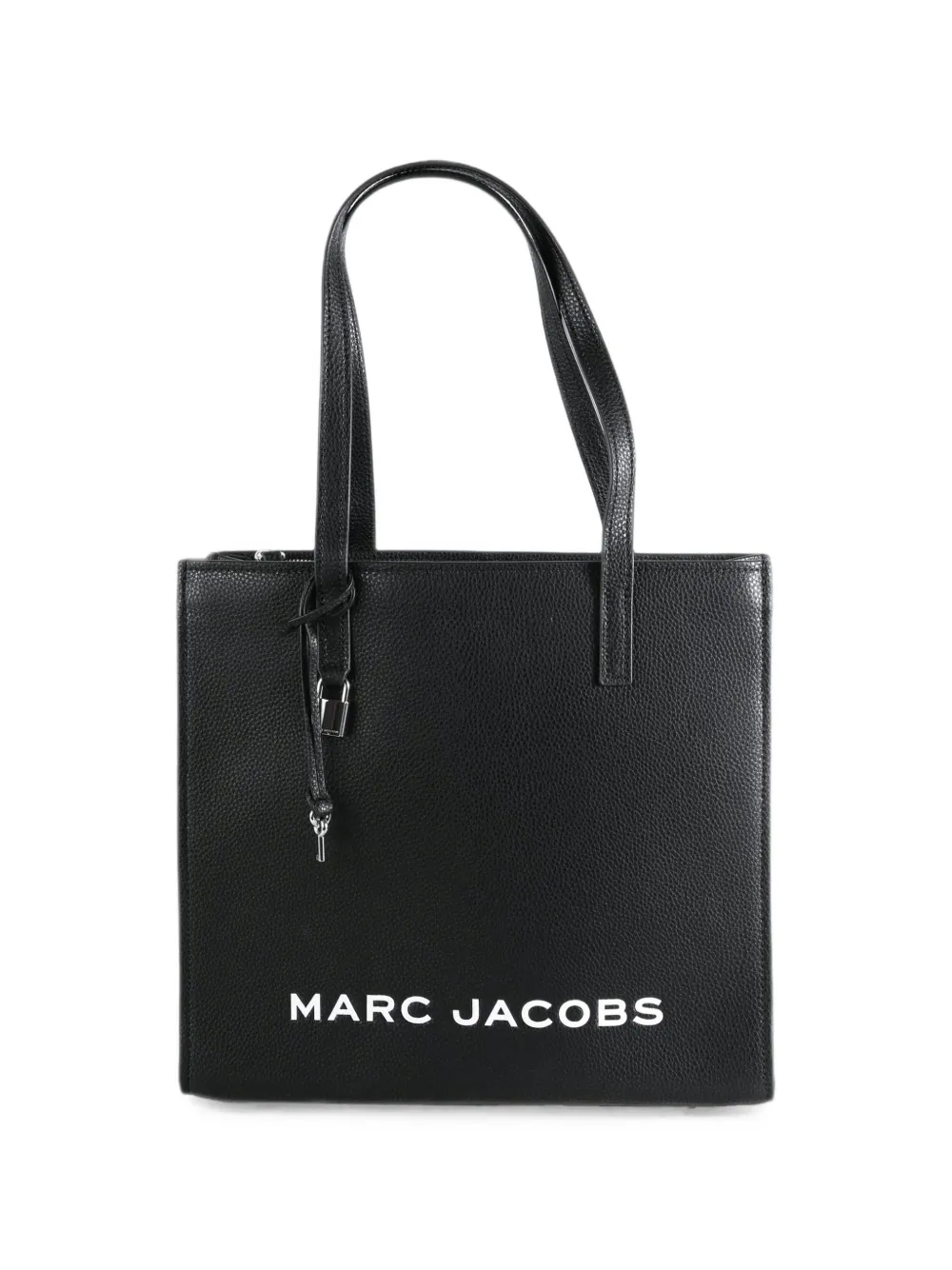 Marc Jacobs logo-print leather tote bag Zwart
