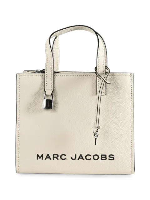 Marc Jacobs logo-print grained-leather tote bag