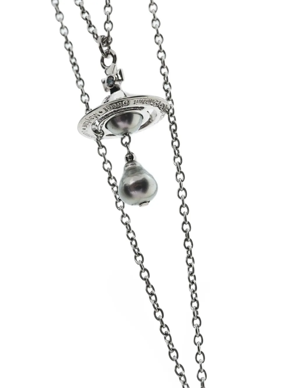 Vivienne Westwood Aleksa Faux-pearl Pendant Necklace in Silver, view 3