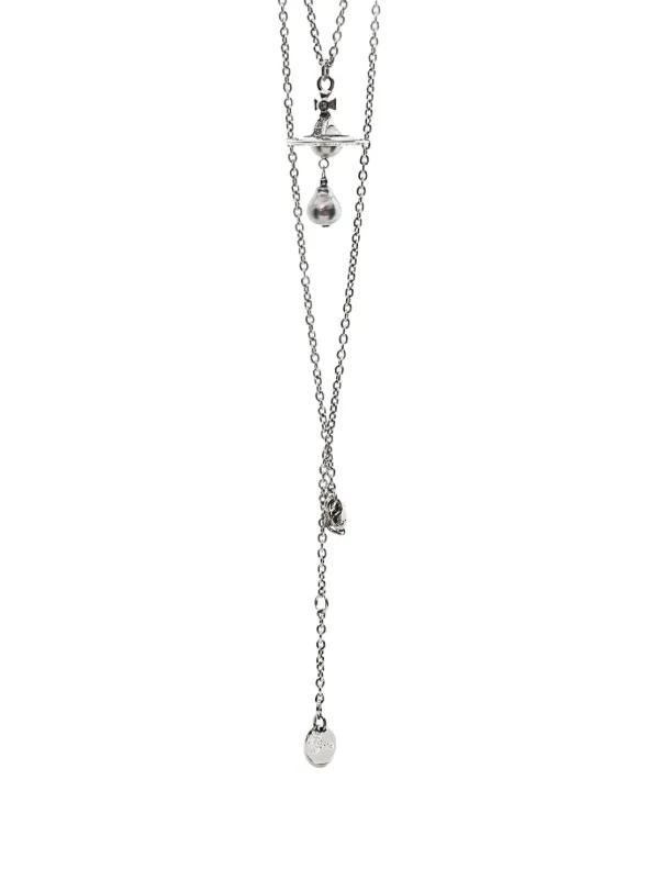 Vivienne Westwood Aleksa Faux-pearl Pendant Necklace in Silver