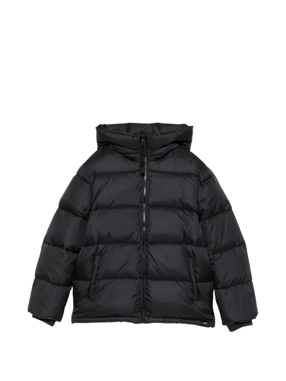 Aspesi Kids hooded quilted jacket Zwart