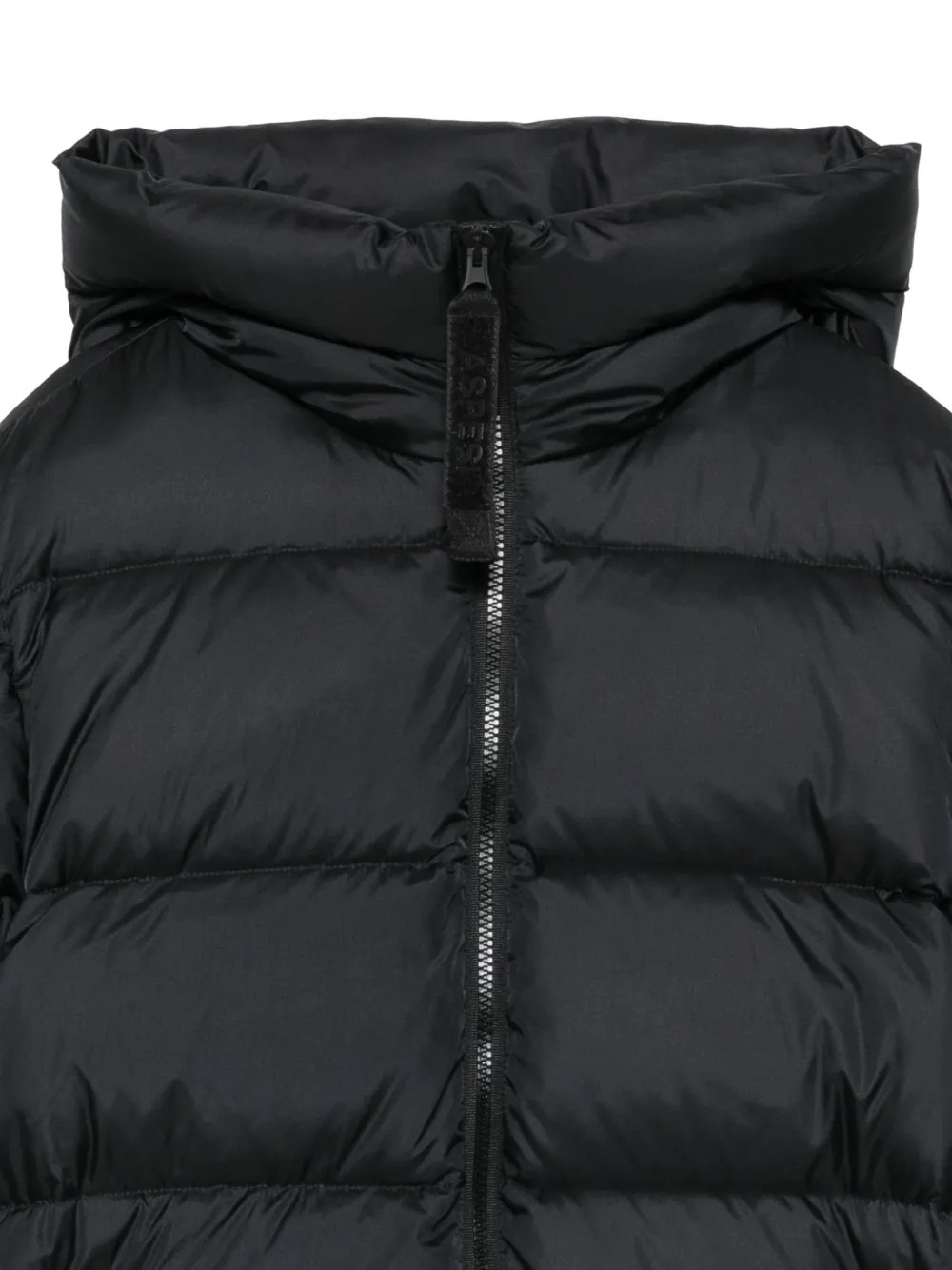 Aspesi Kids hooded quilted jacket Zwart