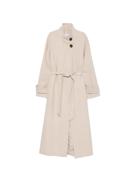VELA SHOP belted button-up coat