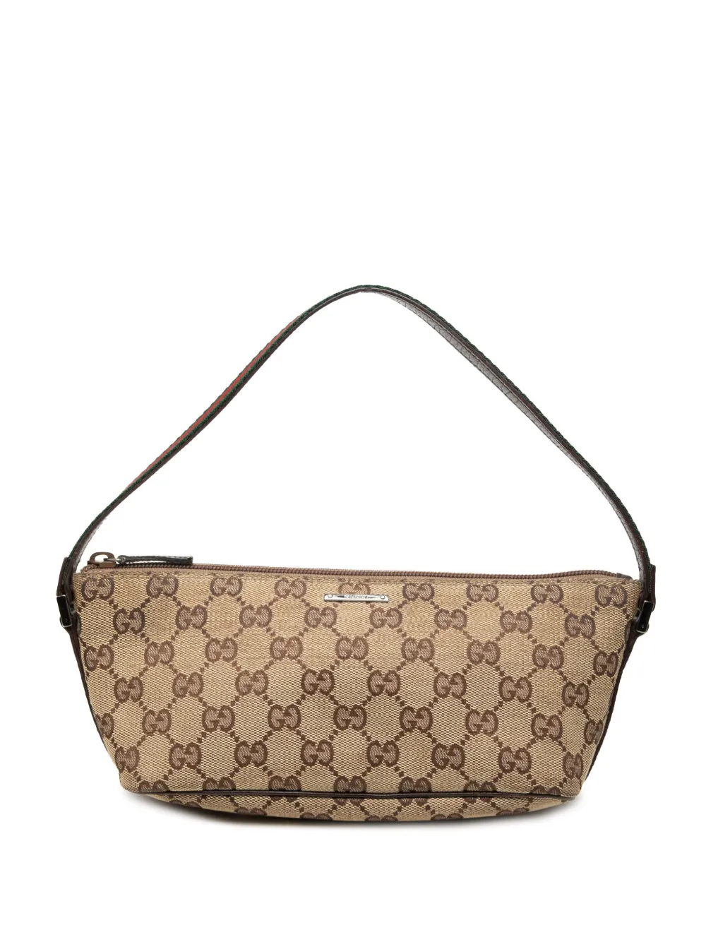 Gucci Pre-Owned 2000-2015 GG Canvas Web Boat shoulder bag - Toni neutri