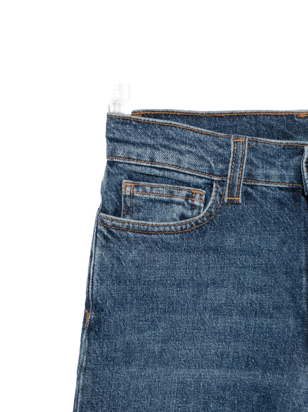 Palm Angels Kids Jeans met geborduurd logo en vlakken Blauw