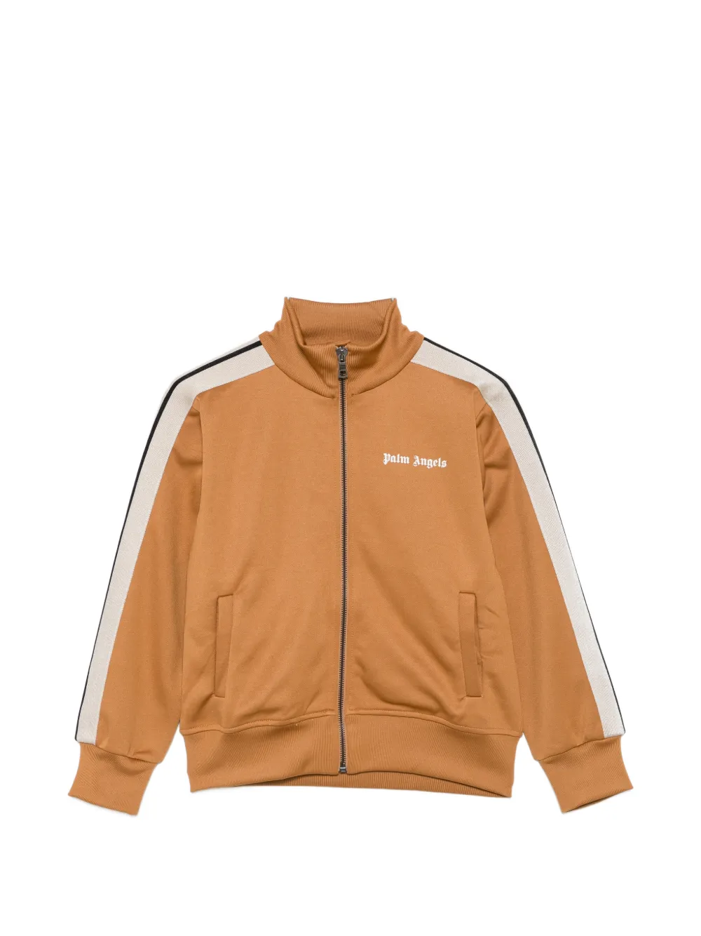Palm Angels Kids logo-print side-stripe track jacket - Toni neutri