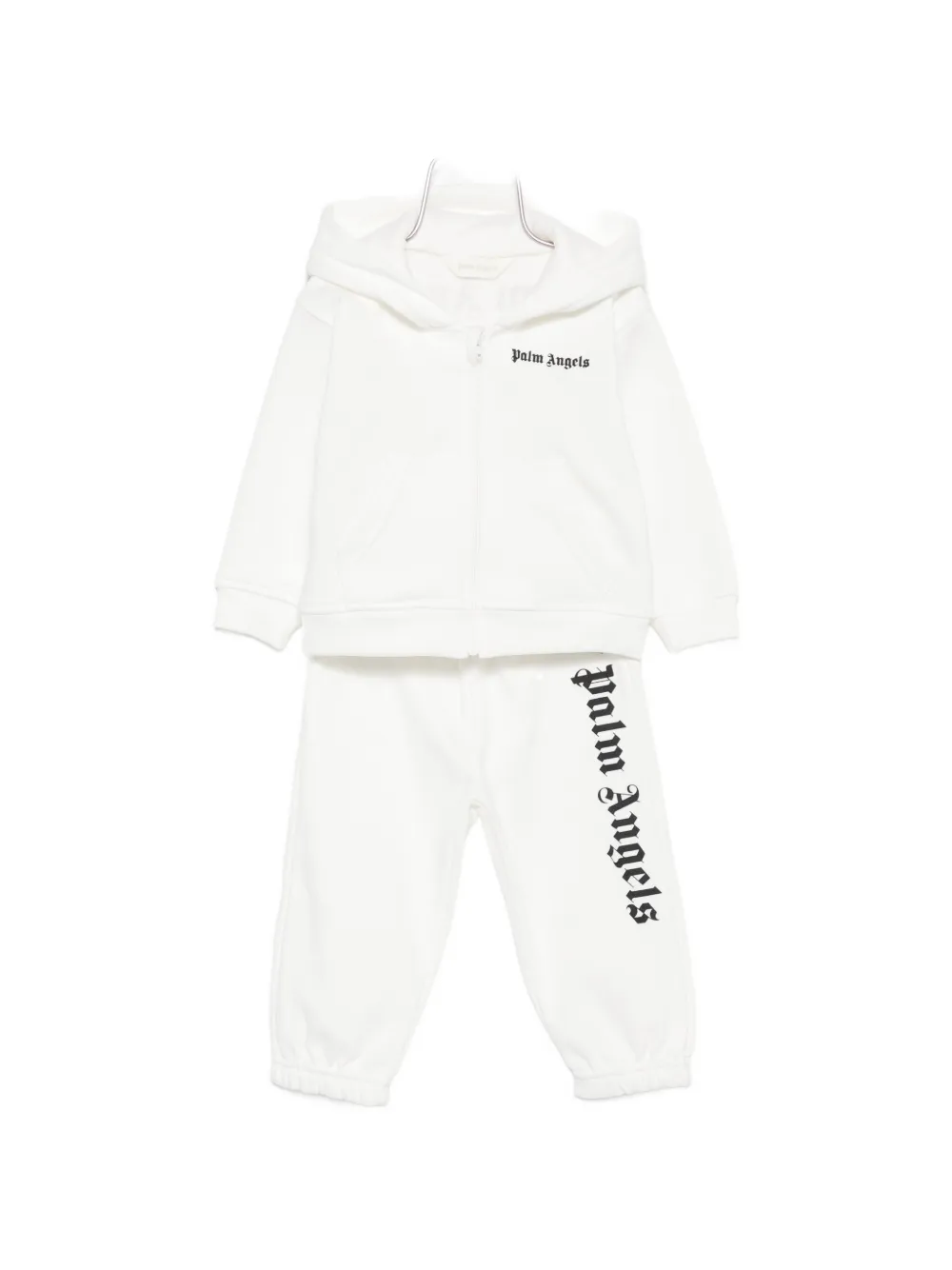 Palm Angels Kids logo-print zip-up tracksuit - Bianco