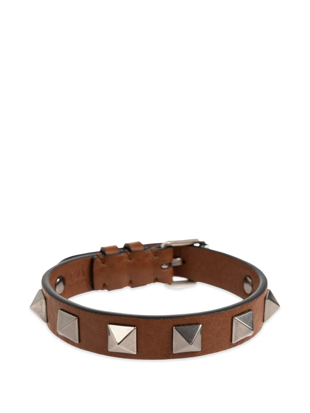 Valentino Garavani Bracciale Rockstud in pelle - Toni neutri