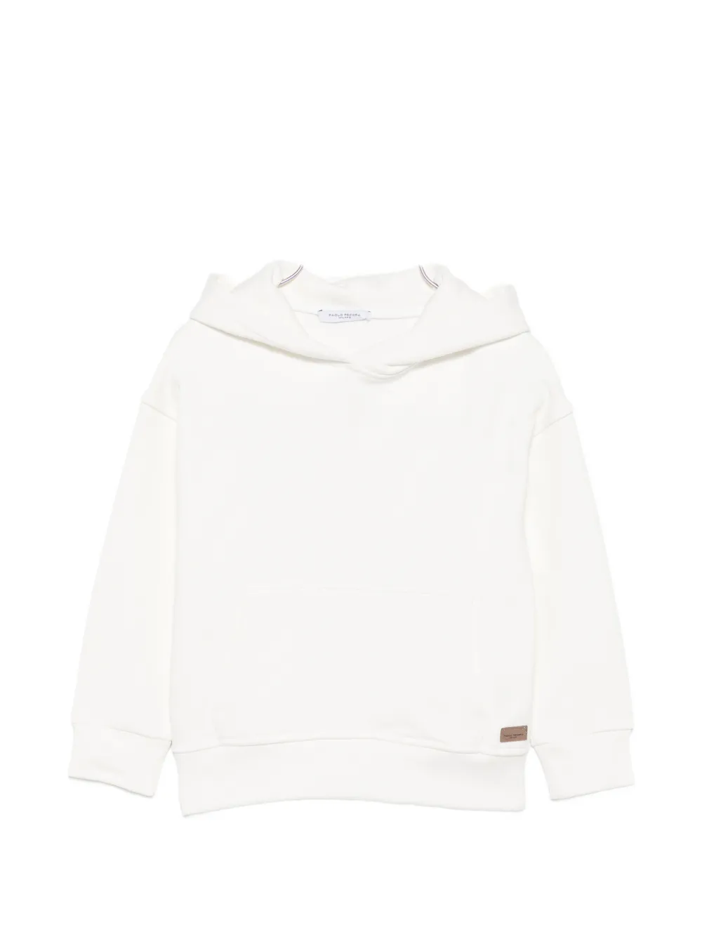 Paolo Pecora Kids logo-patch hoodie - Bianco