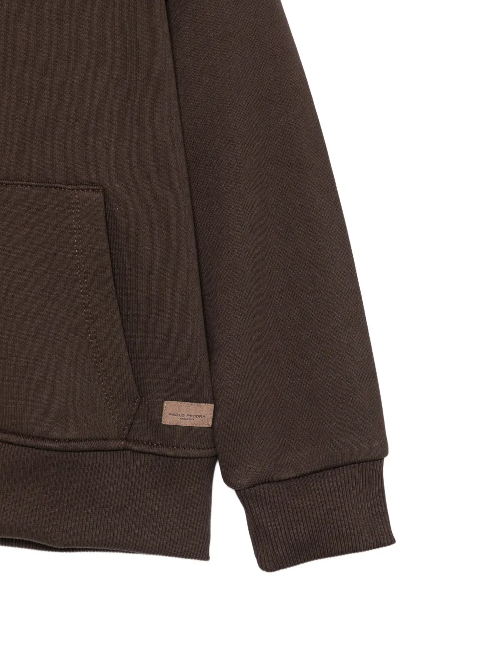 Paolo Pecora Kids Hoodie met logopatch Bruin