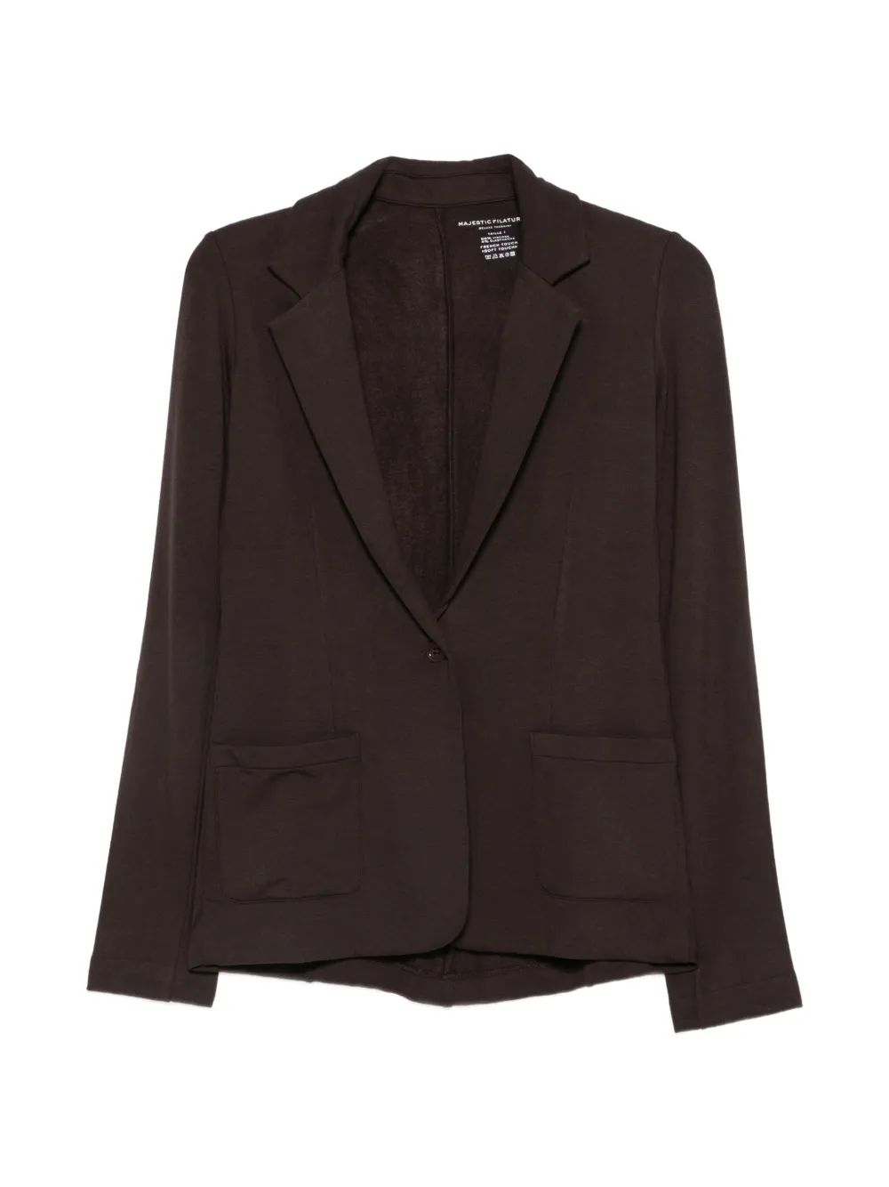 Majestic Filatures Blazer monopetto con tasca - Marrone