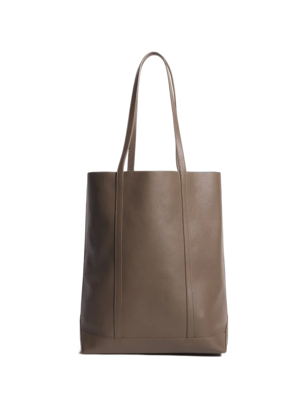 Maison Kitsuné Leren shopper Bruin