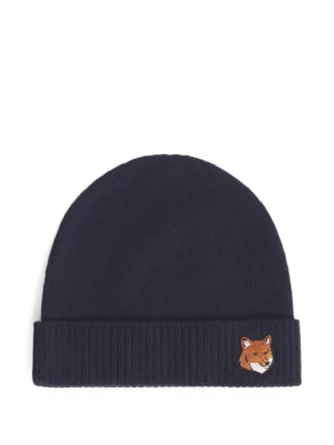 Maison Kitsuné Fox Head patch beanie hat
