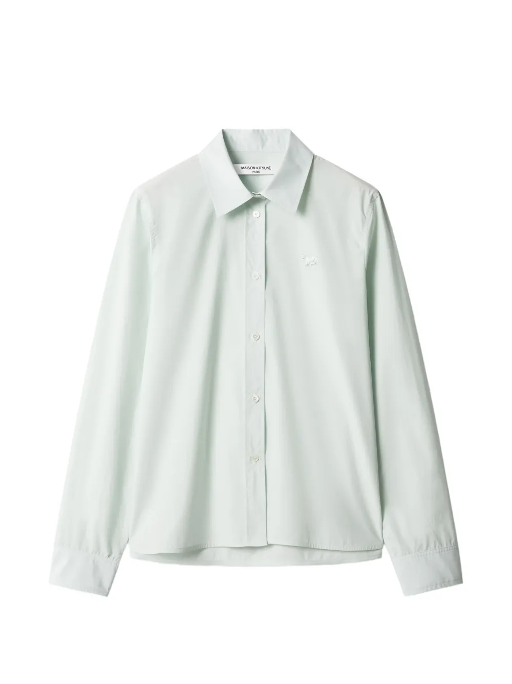 Maison Kitsuné Baby Fox Shrunken logo-embroidered shirt - Verde