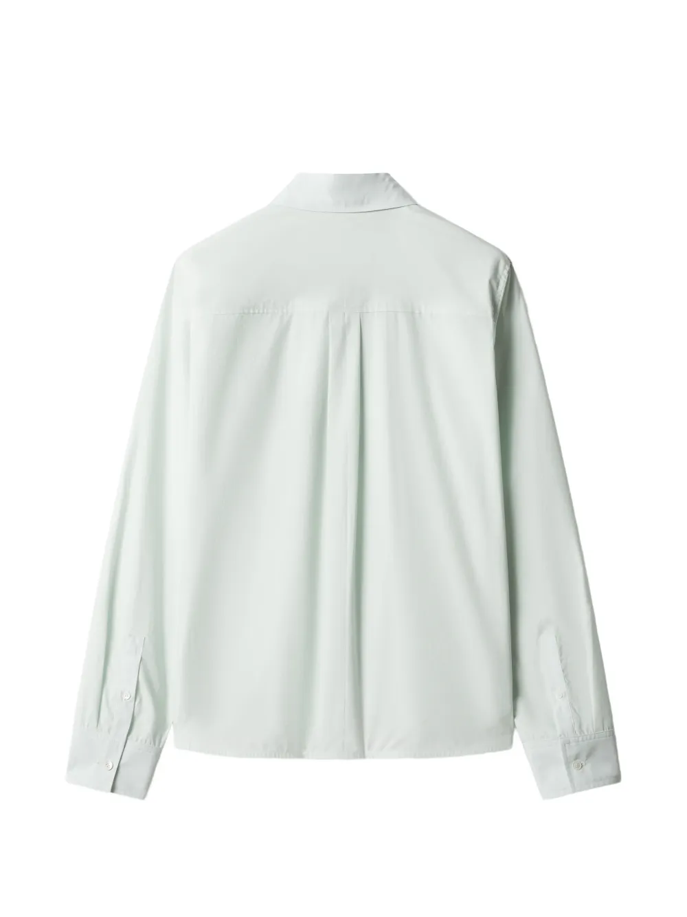 Maison Kitsuné Baby Fox Shrunken overhemd met geborduurd logo Groen