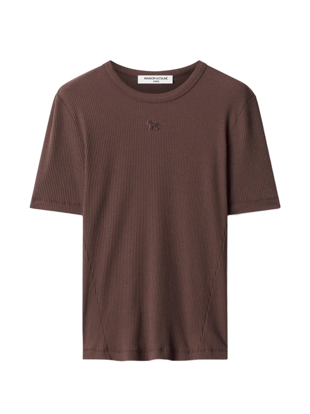 Maison Kitsuné Baby Fox logo-embroidered ribbed T-shirt