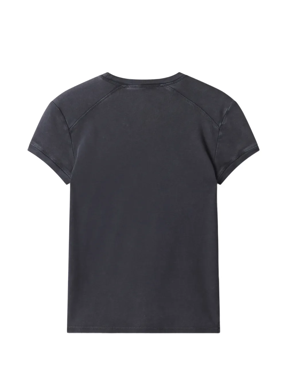 Maison Kitsuné Circle Stamp T-shirt met geborduurd logo Grijs