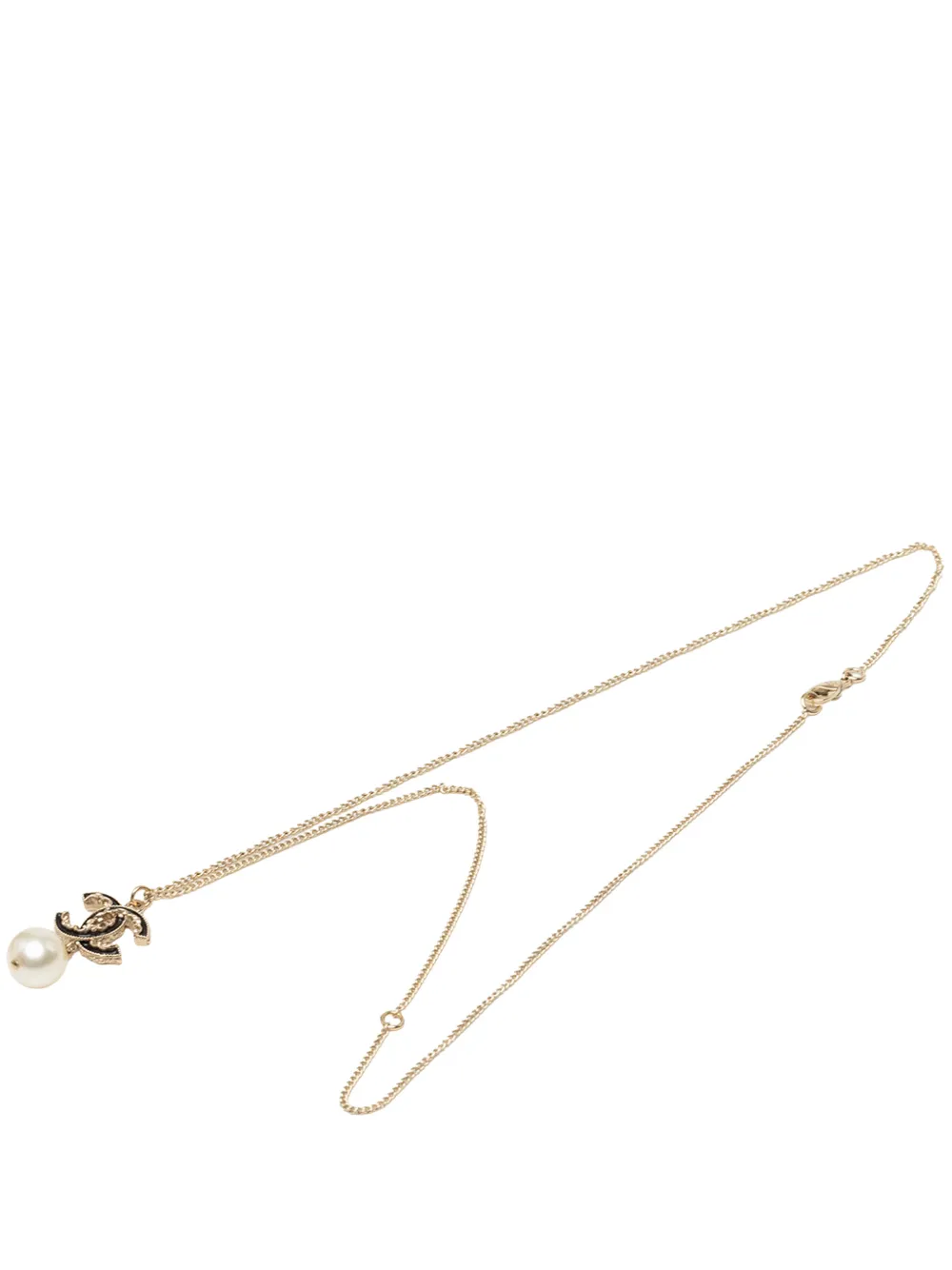 CHANEL Pre-Owned Collana CC placcata oro con perle sintetiche 2014