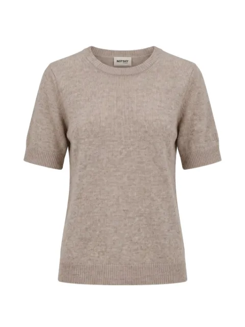 Not Shy short-sleeve cashmere sweater