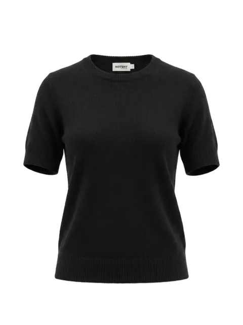 Not Shy short-sleeve cashmere sweater