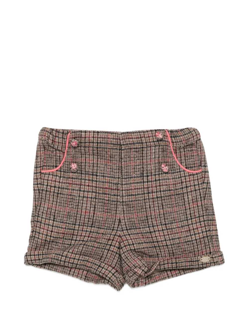 Tartine Et Chocolat checked turn-up shorts - Marrone