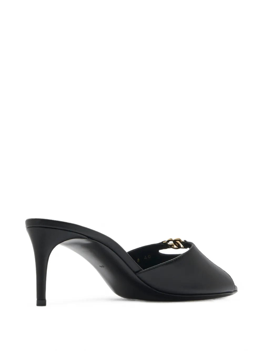 Dolce & Gabbana Dg Logo Cutout Mules In Black