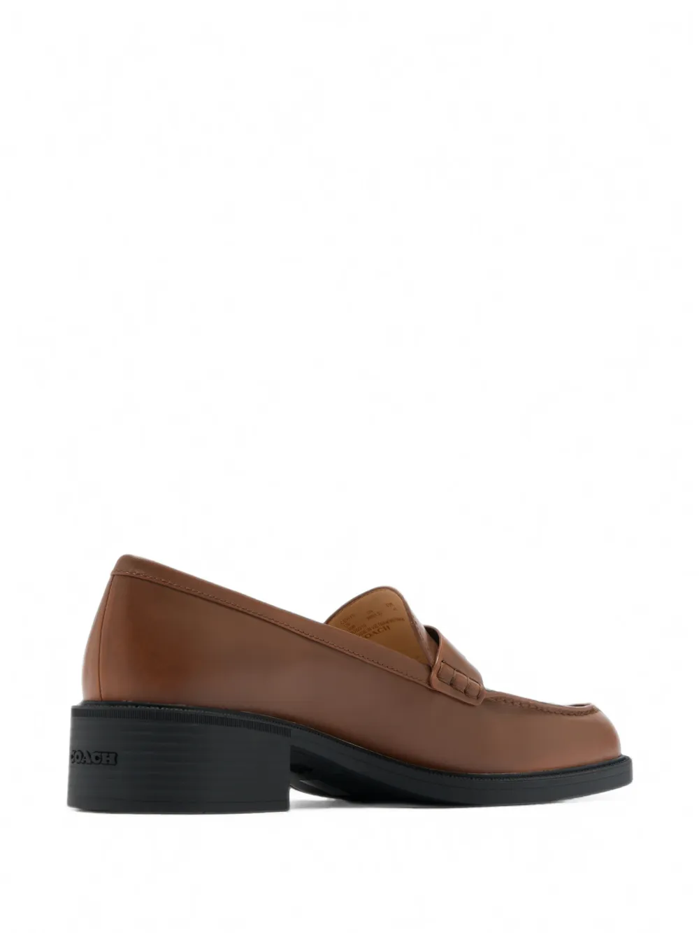Coach logo-plaque leather loafers Bruin