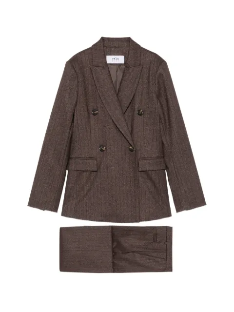 VELA SHOP herringbone double-breasted suit