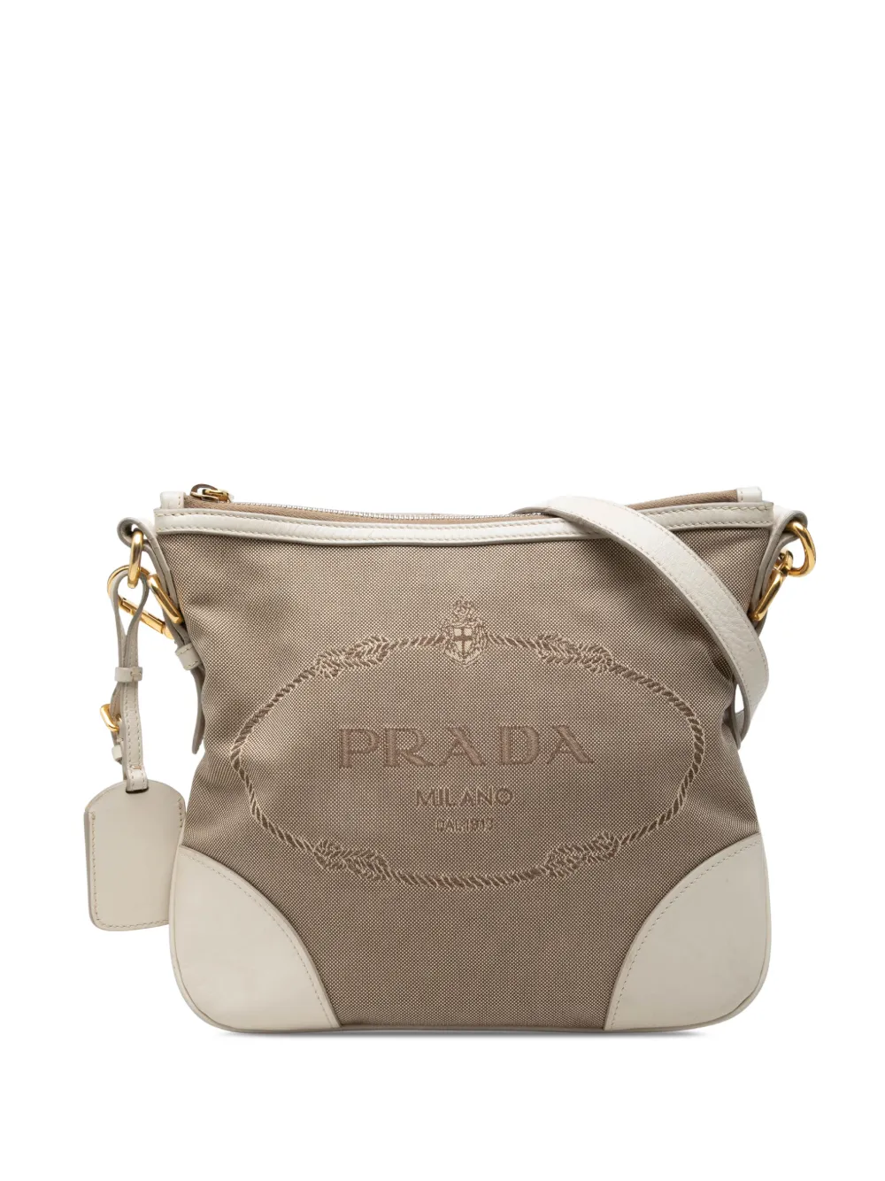 Prada Pre-Owned 2000-2013 Canvas Canapa Logo crossbody bag - Toni neutri