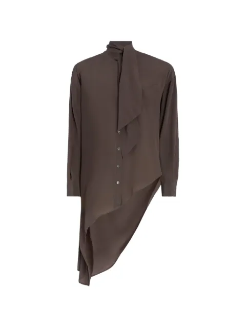 High Warble pussy-bow asymmetric shirt