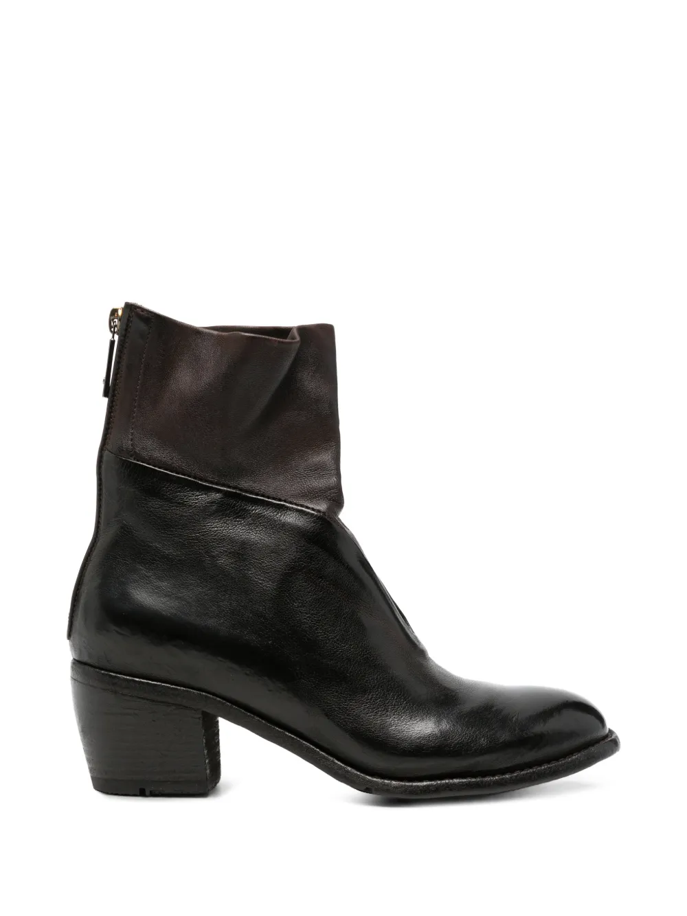LEMARGO rear-zip leather ankle boots