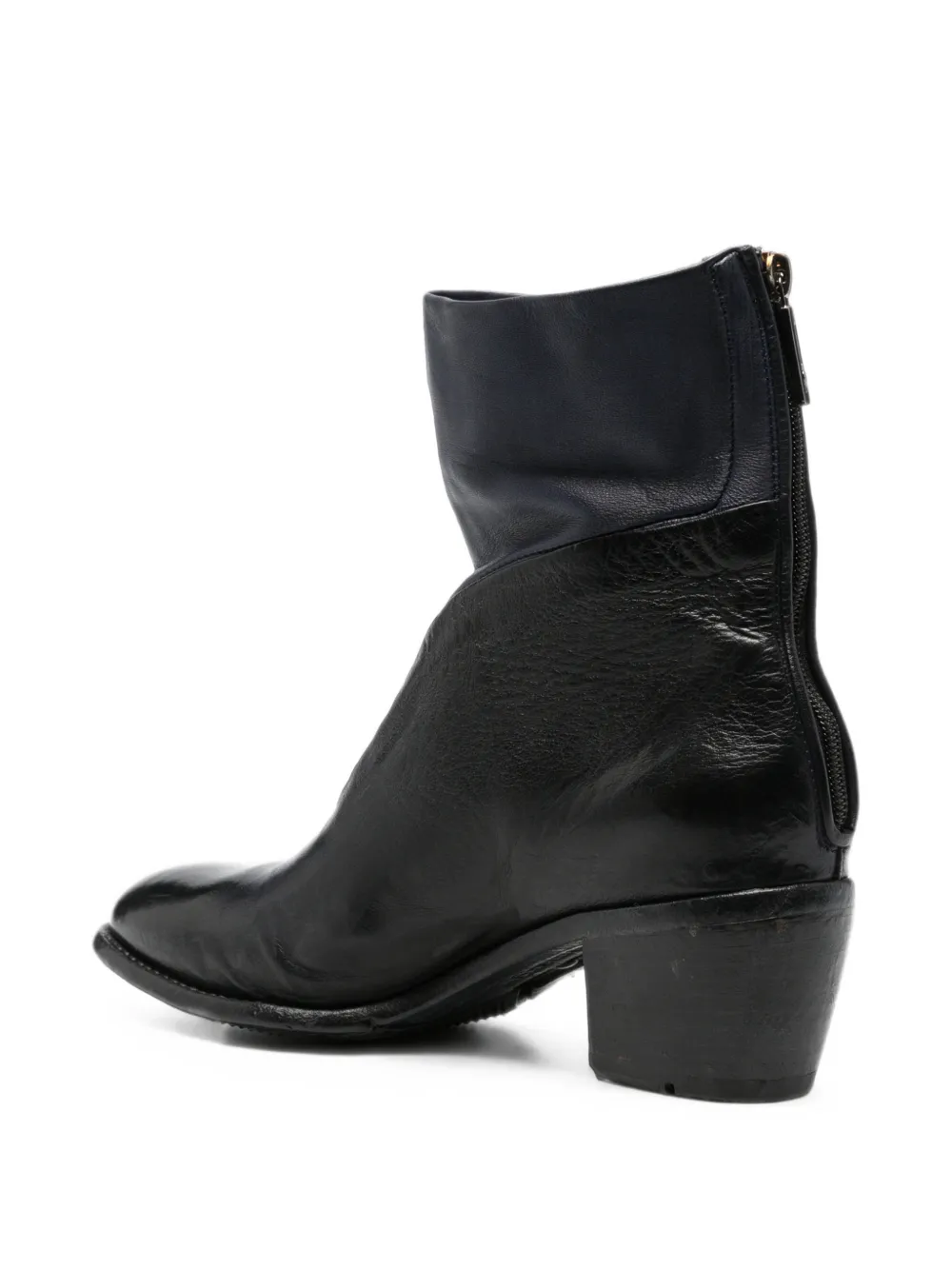 LEMARGO leather panelled ankle boots Blauw