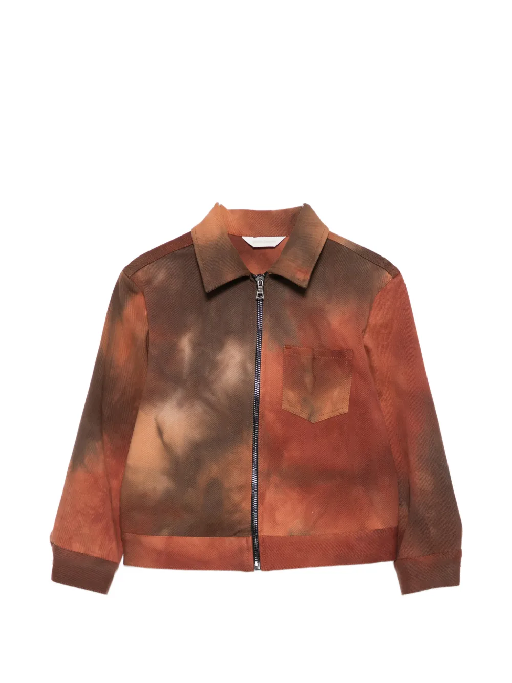 Palm Angels Kids tie-dye logo-print jacket - Marrone