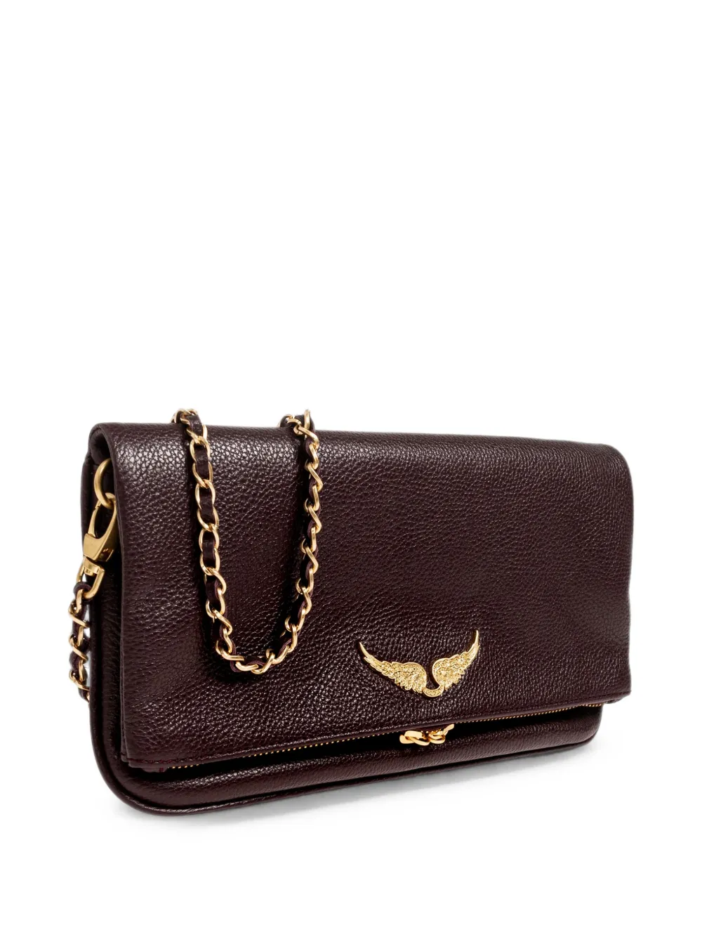 Zadig&Voltaire Rock leren crossbodytas Paars