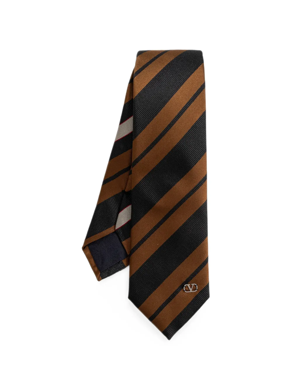 Valentino Garavani VLogo Signature striped silk tie