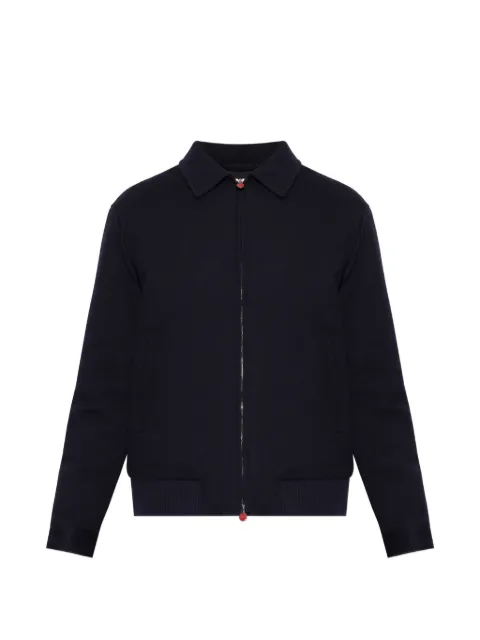 Kiton zip-up wool jacket