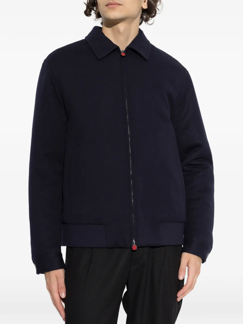 Kiton Jack met rits Blauw