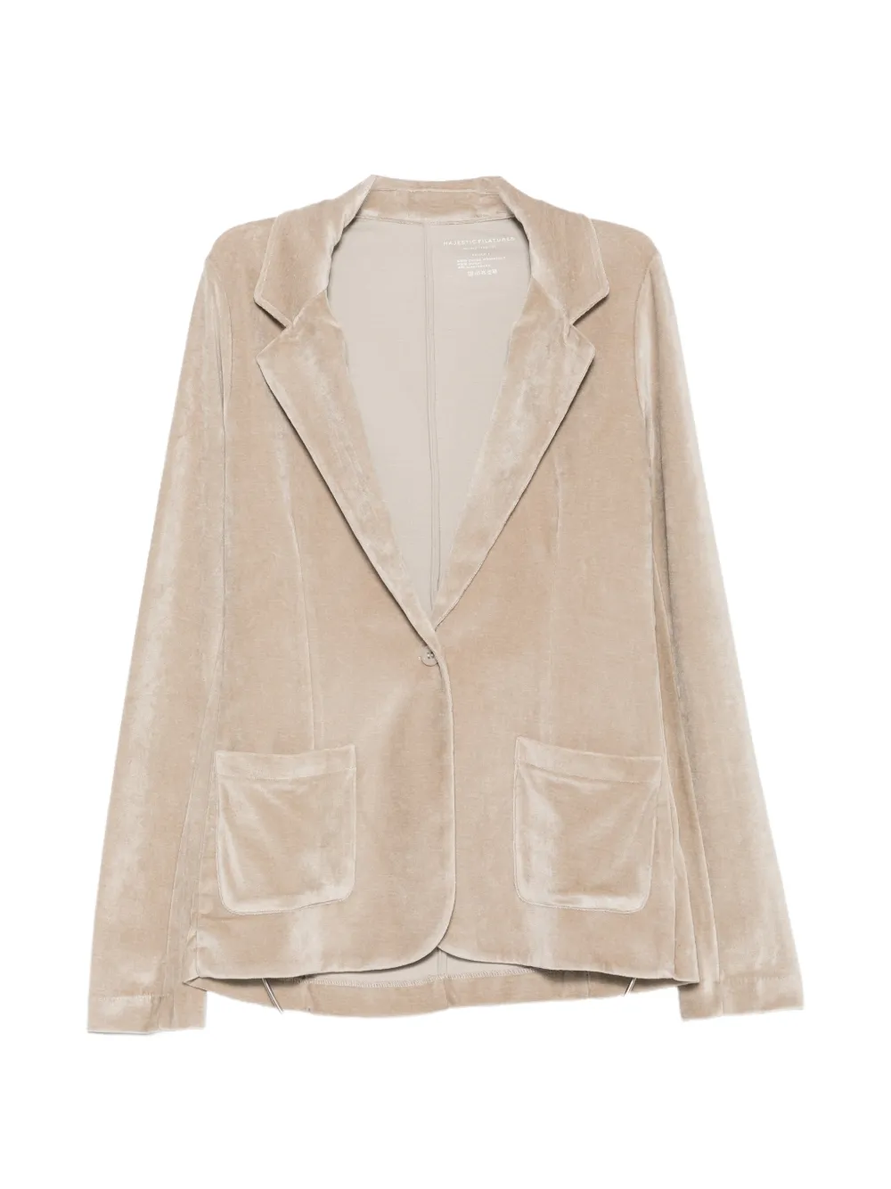 Majestic Filatures Blazer monopetto in velluto - Toni neutri